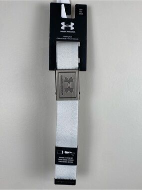NWT Under Armour Men’s White Golf Webbing Belt OSFM